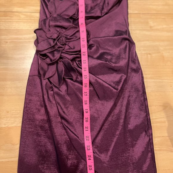 Jessica McClintock Burgundy Strapless Vintage Cocktail Party Dress- Runs Small - Picture 6 of 9